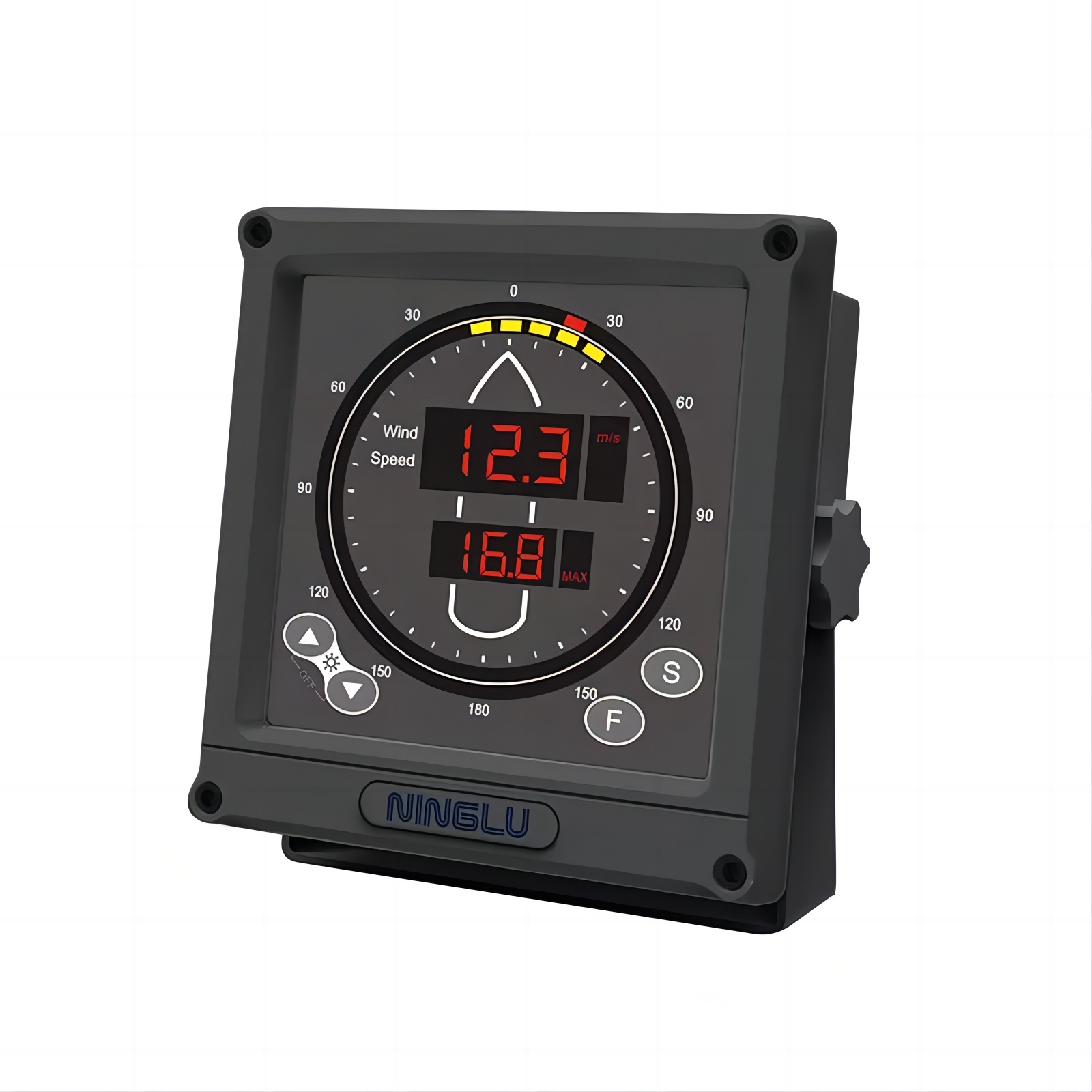 Anemometer Wind Speed - Maritieme windsnelheid- en richtingsrepeater Anemometer weergeeft