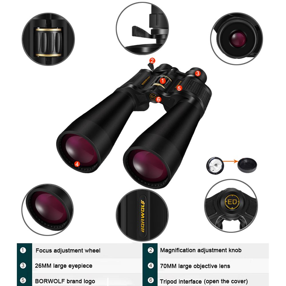 BORWOLF 25-75X70 ED Hoge vergr - National Geographic Telescope 70Mm recensie en prijs