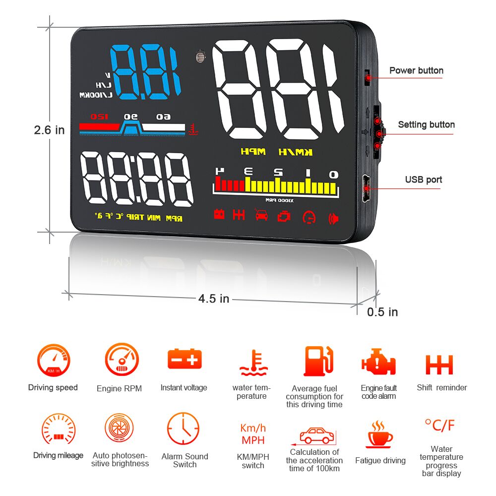 D5000 Digitale OBD2 Auto Voorr - Anemometer Wind Speed recensie en prijs