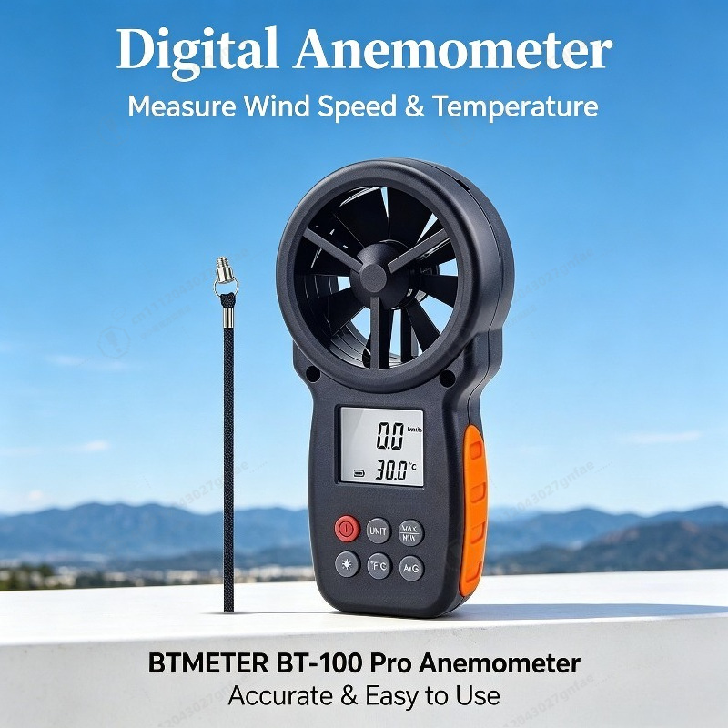 BT-100 Digitale anemometer Han - Anemometer Wind Speed recensie en prijs