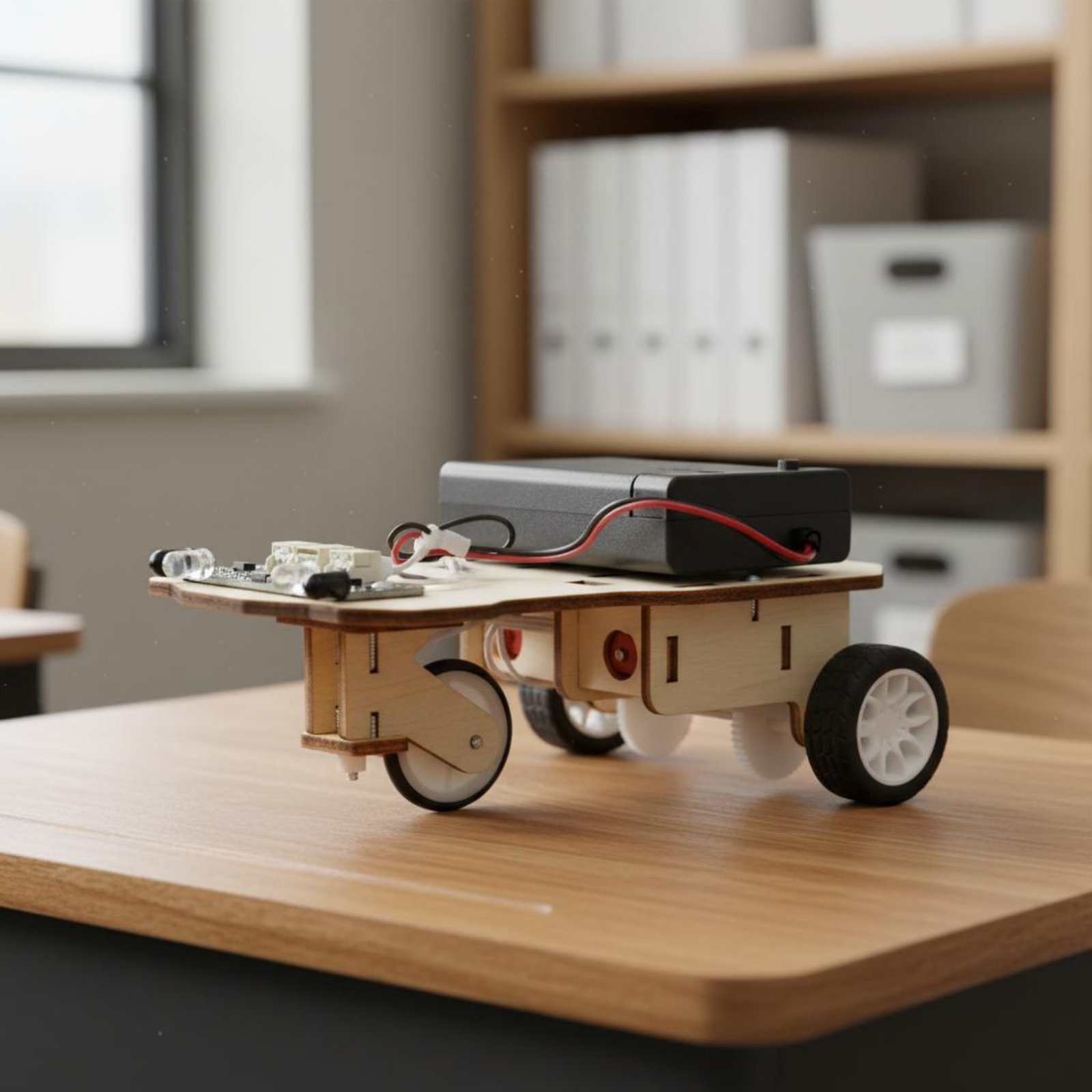 Houten intelligente voertuigbo - Science Kit recensie en prijs